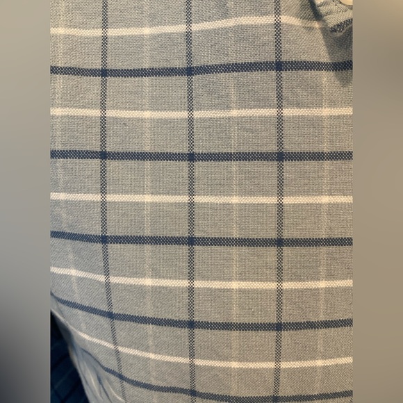 J Crew Flex Oxford Blue Check Slim Fit Shirt Size XXL Long Sleeve Flannel - Picture 4 of 8